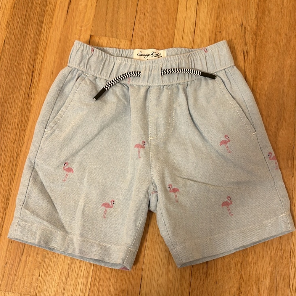 Sovereign code boys flamingo chambray shorts size 18months